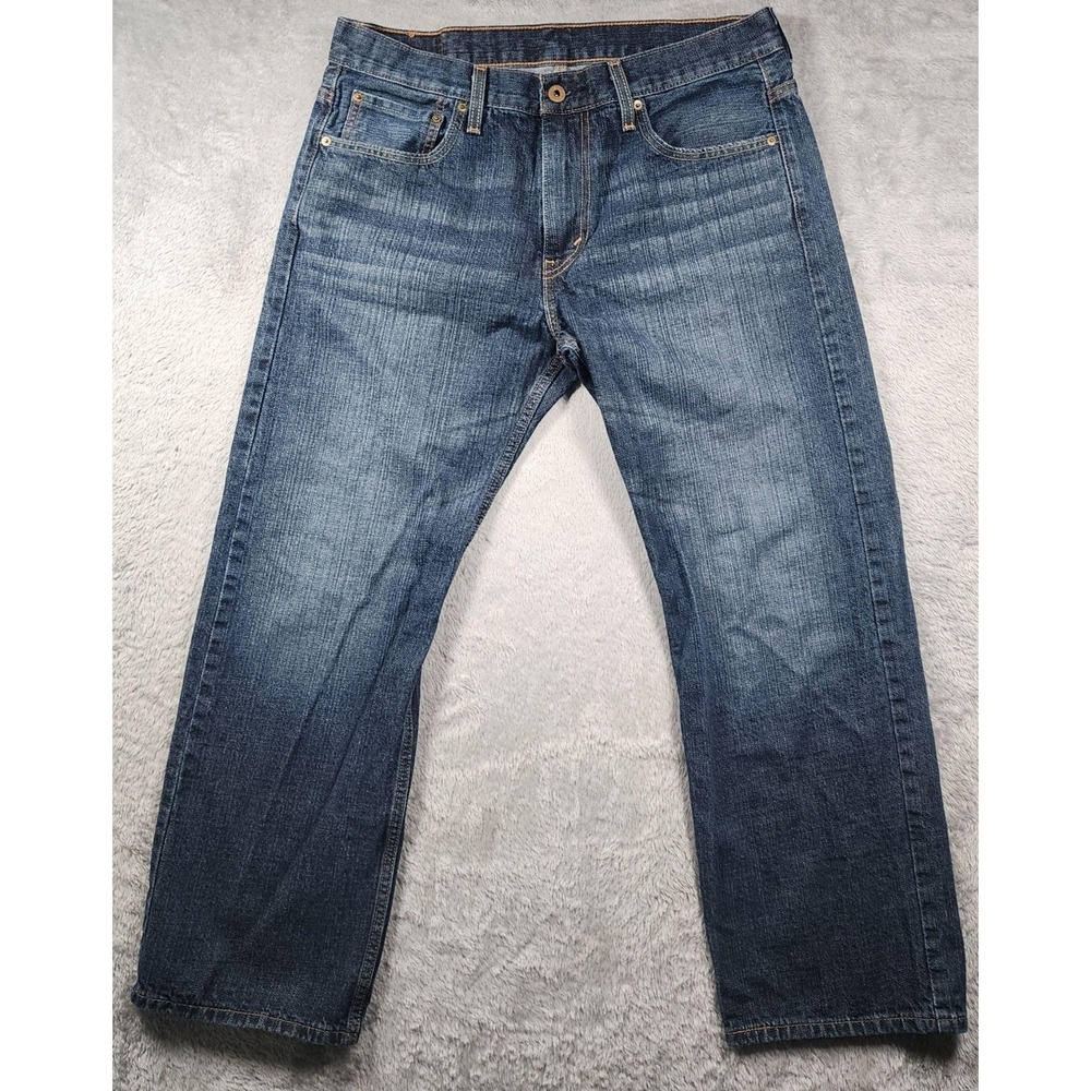 Levis 569 Jeans Mens 33x30 Blue Medium Wash Relaxed Straight Denim Pants